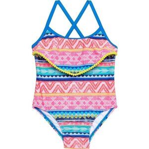 NWT Tommy Bahama Girls Multicolored One-Piece Swimsuit UPF 50
